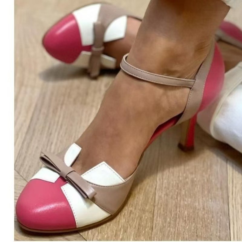 Platform Mule Heel - รองเท้าส้นเข็มแบบสวมเปิดส้นประดับโบว์ รุ่นใหม่ประจำฤดูร้อนปี 2026 สำหรับผู้หญิง