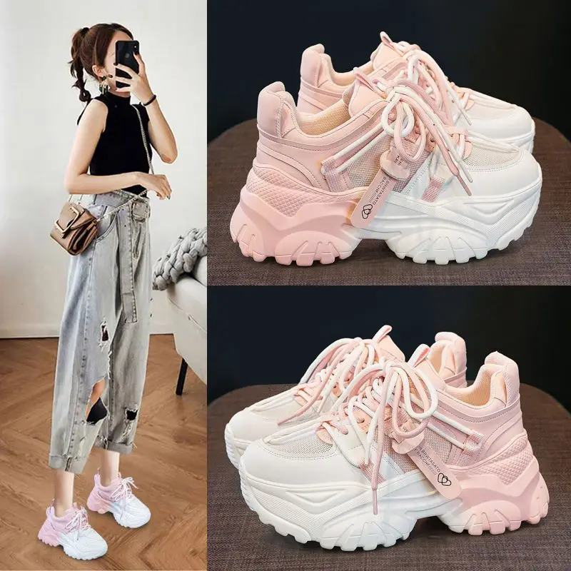 Women Shoes Tennis - รองเท้าผู้หญิง รองเท้าลำลอง รองเท้าผ้าใบแฟชั่น รองเท้าพื้นหนา รองเท้าเทนนิส รองเท้าผู้หญิง