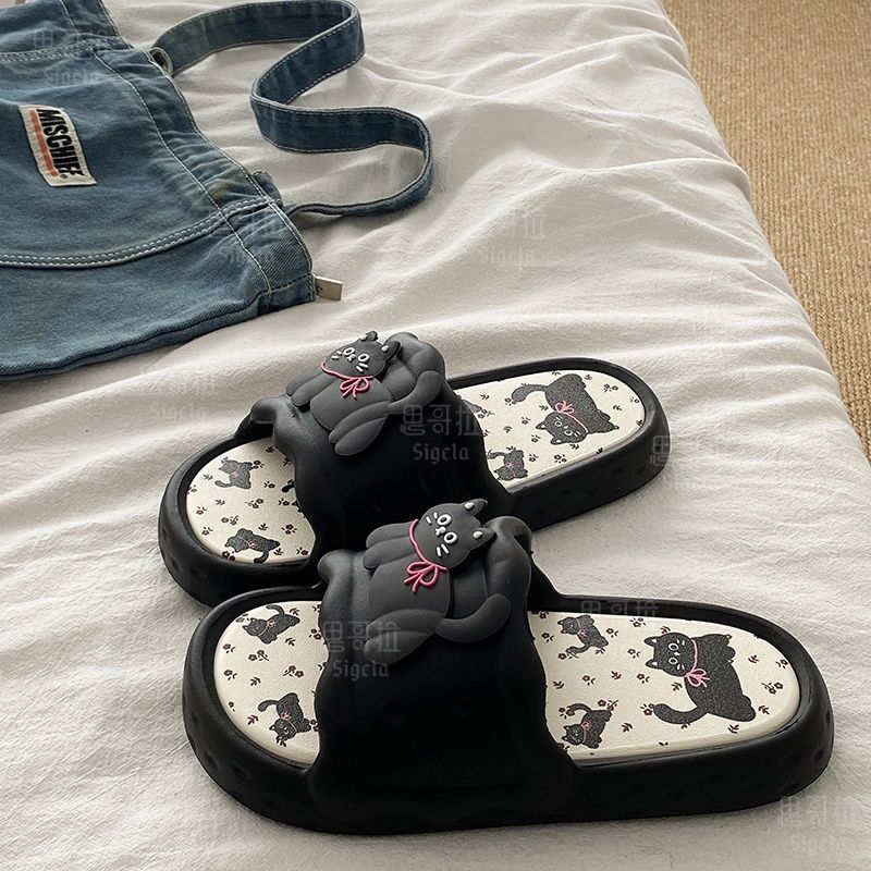 Women'S Shoes To Men'S Size - การพิมพ์หมีน่ารักผู้หญิงรองเท้าแตะฤดูร้อนในร่มรองเท้าแตะการ์ตูนนุ่มห้องน้ํา Anti-SLIP กลางแจ้ง Comfy ผู้ชายรองเท้าคู่