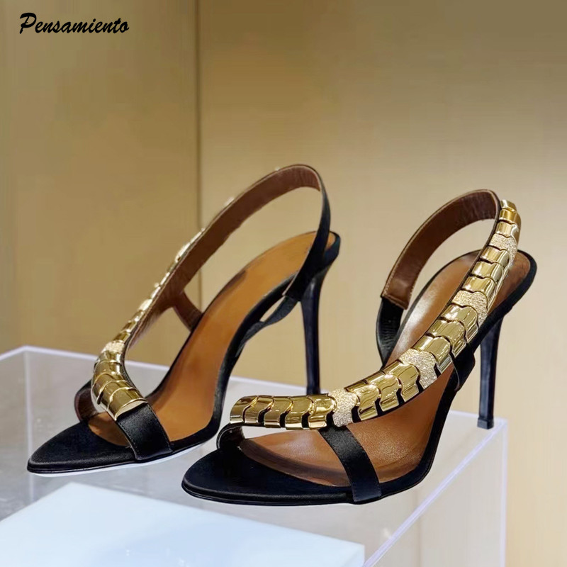 รองเท้าส้นสูงประดับเพชรหรูหรา  - Gladiator Sandal Women บทวิจารณ์และราคา