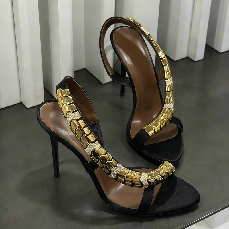 รองเท้าส้นสูงประดับเพชรหรูหรา  - Gladiator Sandal Women บทวิจารณ์และราคา