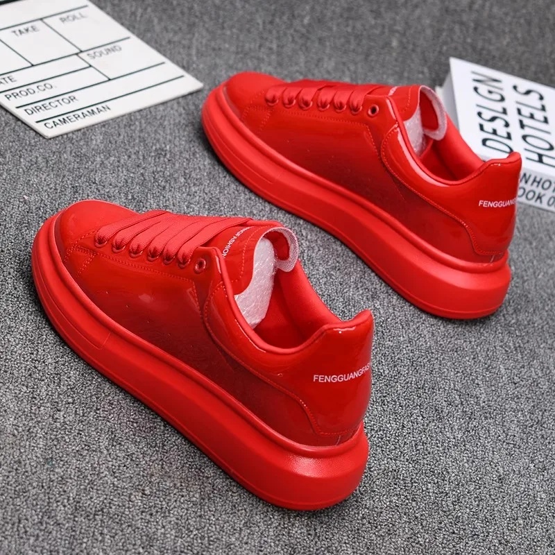 รองเท้าลำลองสีขาวเคลือบเงา ปี  - Women Shoes Tennis บทวิจารณ์และราคา