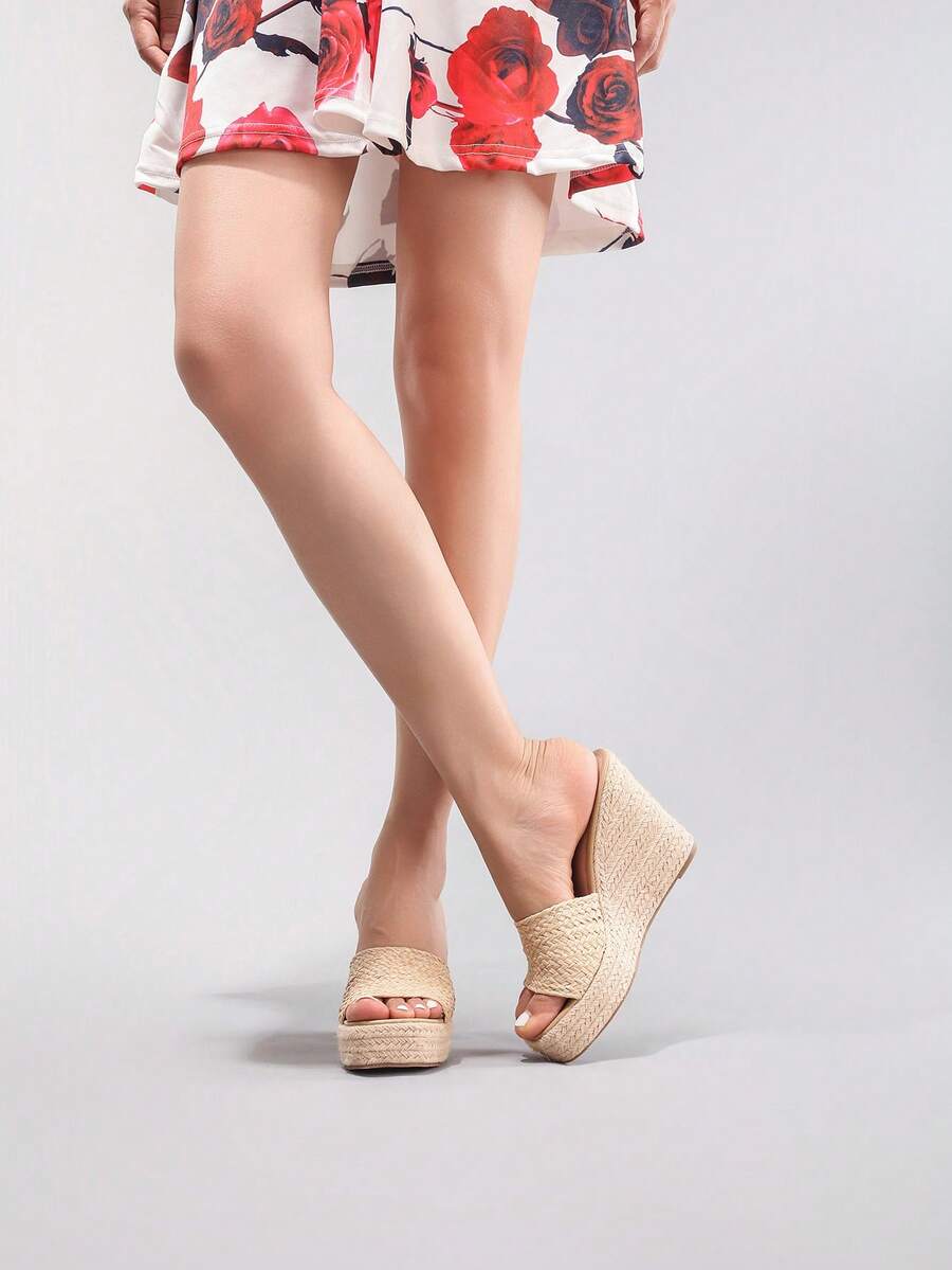 รองเท้าแตะส้นเตารีดแบบเชือกสำห - Cork Wedge Sandal บทวิจารณ์และราคา