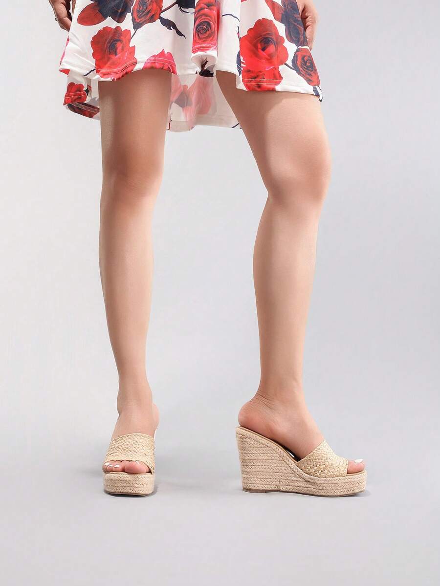 รองเท้าแตะส้นเตารีดแบบเชือกสำห - Cork Wedge Sandal บทวิจารณ์และราคา