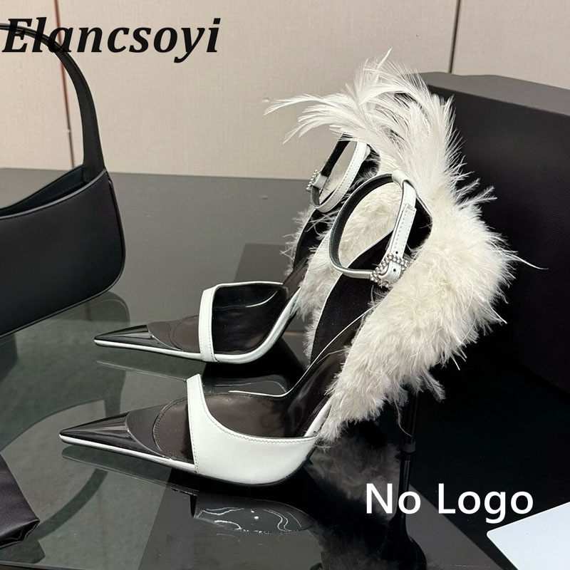 รองเท้าส้นสูงประดับขนนกสำหรับผ - Women Shoes Size 7 บทวิจารณ์และราคา