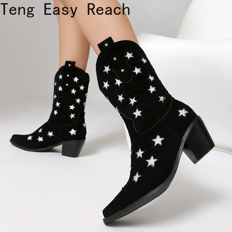 รองเท้าบูทสั้นหัวมนแฟชั่นใหม่ป - Women'S Shoes Easy Street บทวิจารณ์และราคา