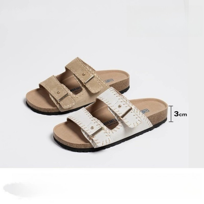 รองเท้าสไลด์แบบสายปรับได้สำหรั - Cork Wedge Sandal บทวิจารณ์และราคา