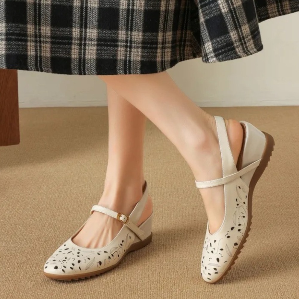 รองเท้าส้นเตารีดแบบสวมลำลองรุ่ - Cork Wedge Sandal บทวิจารณ์และราคา