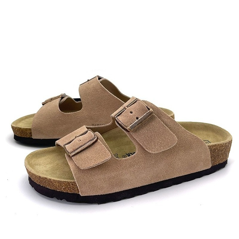 รองเท้าแตะหนังกลับแฟชั่นแบบพื้ - Cork Wedge Sandal บทวิจารณ์และราคา