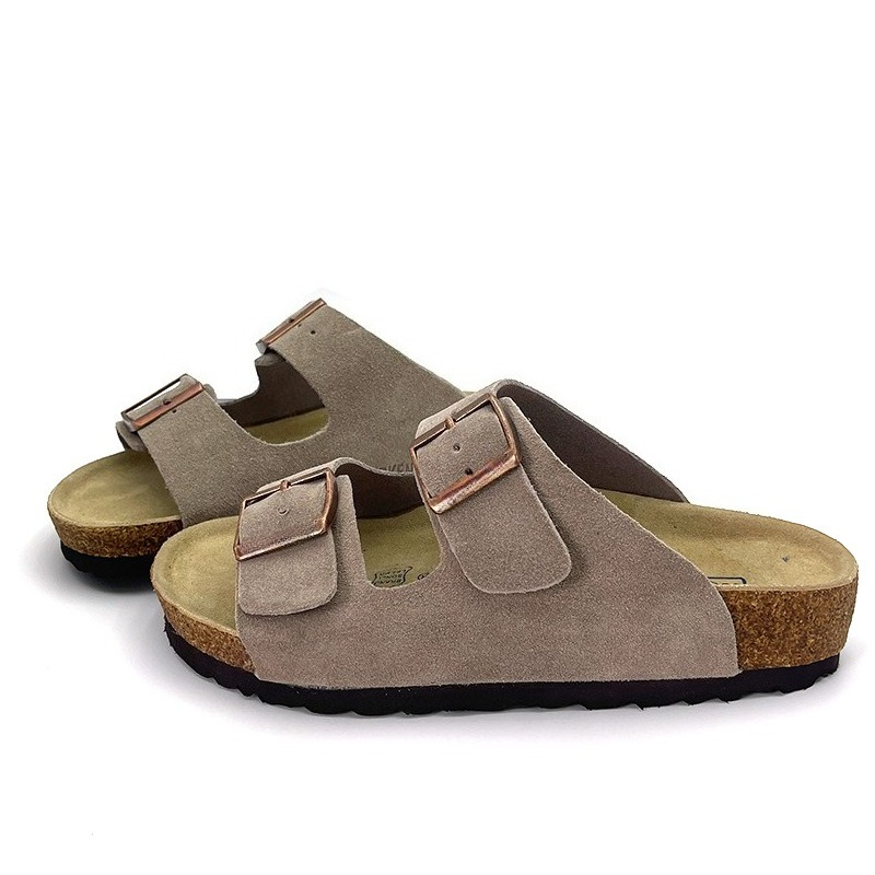 รองเท้าแตะหนังกลับแฟชั่นแบบพื้ - Cork Wedge Sandal บทวิจารณ์และราคา