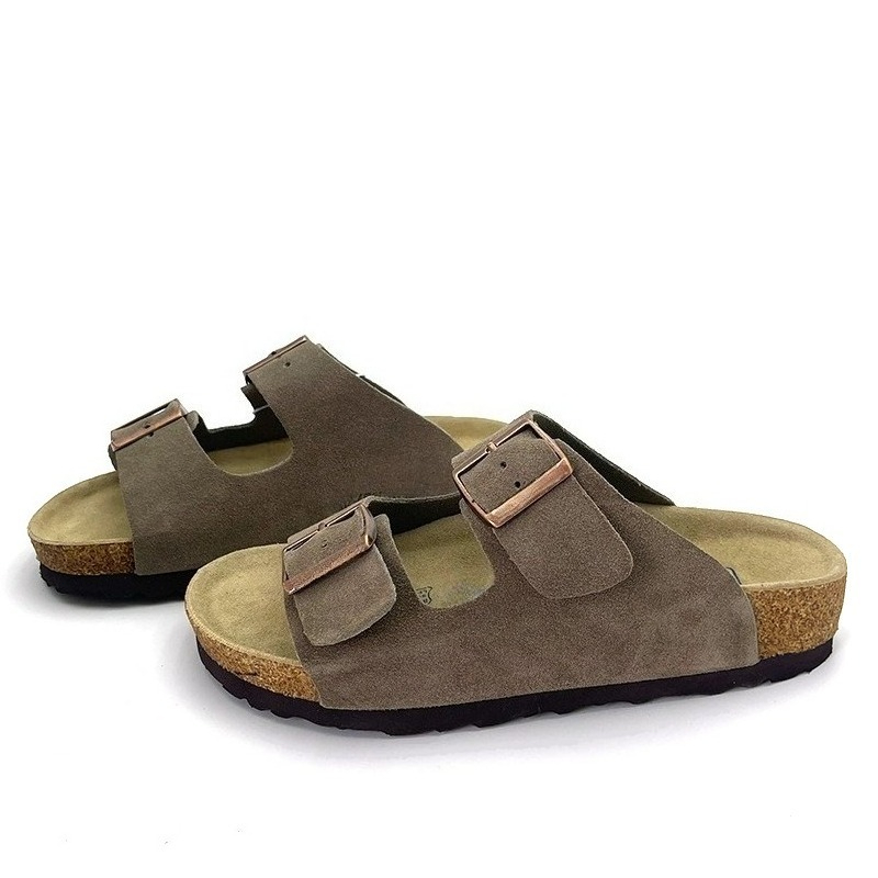 รองเท้าแตะหนังกลับแฟชั่นแบบพื้ - Cork Wedge Sandal บทวิจารณ์และราคา