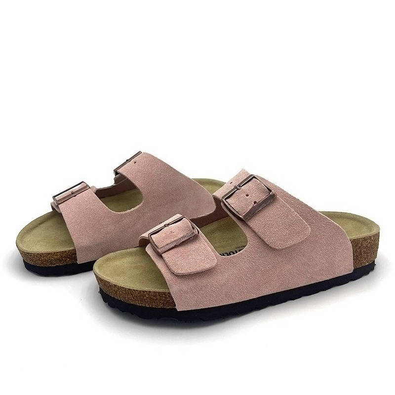 รองเท้าแตะหนังกลับแฟชั่นแบบพื้ - Cork Wedge Sandal บทวิจารณ์และราคา