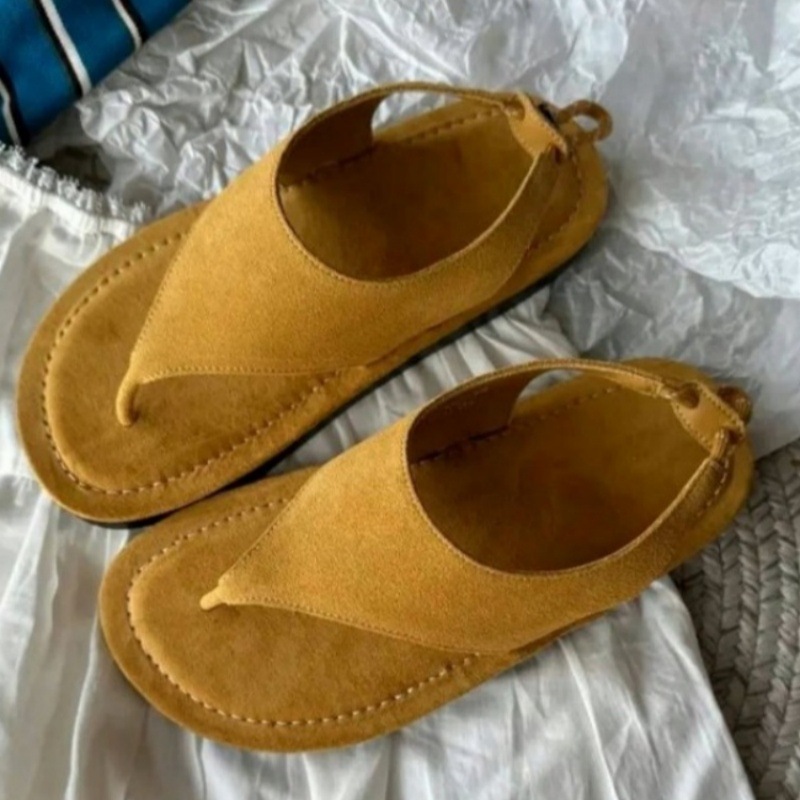 รองเท้าแตะสไตล์มินิมอลเกาหลีแบ - Thong Flat Sandal บทวิจารณ์และราคา