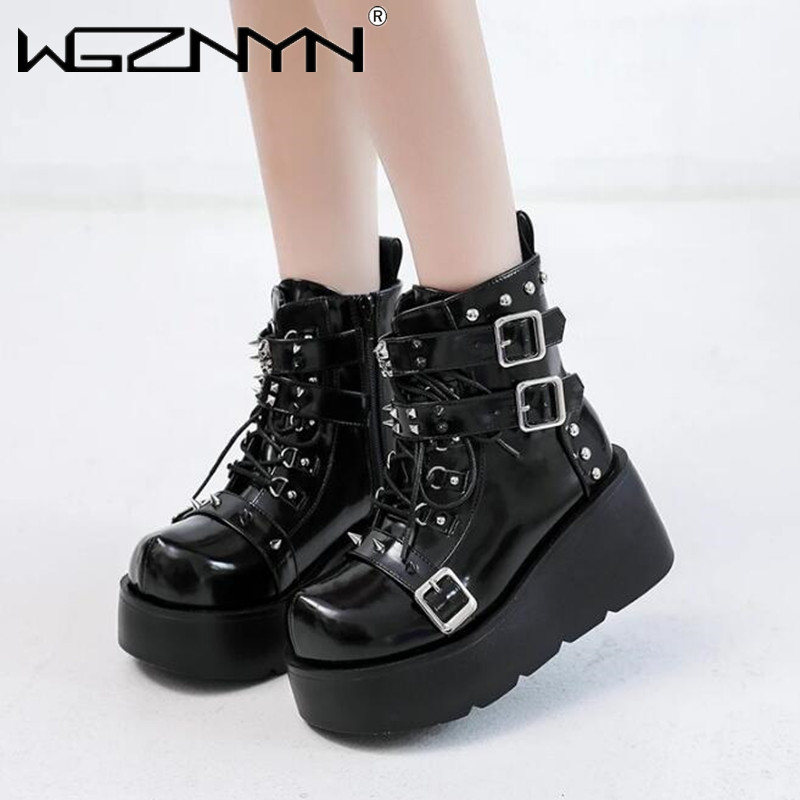 รองเท้าบูทส้นสูงส้นเตารีดใหม่ส - Block Heel Ankle Boots บทวิจารณ์และราคา