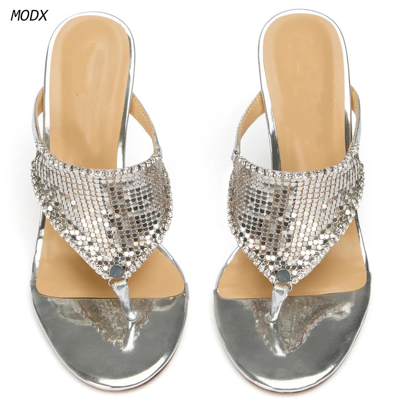 รองเท้าส้นสูงแบบสวมประดับเลื่อ - Thong Flat Sandal บทวิจารณ์และราคา