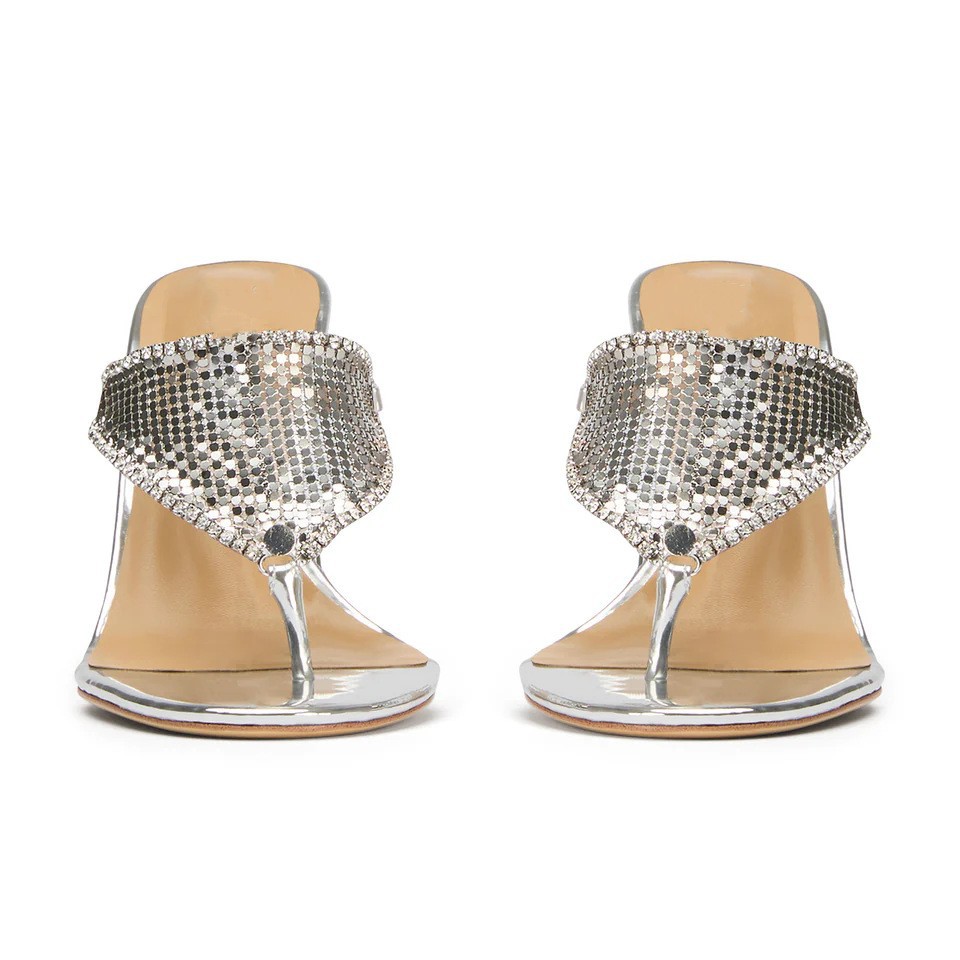 รองเท้าส้นสูงแบบสวมประดับเลื่อ - Thong Flat Sandal บทวิจารณ์และราคา