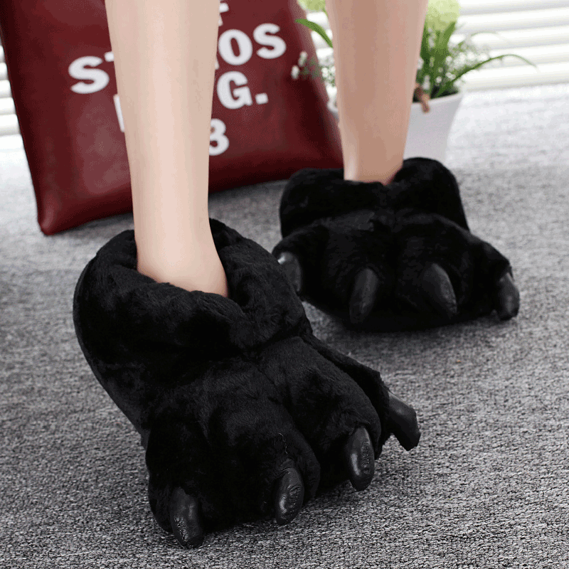 ขนาด 35-43 สีดําสัตว์ PAW รองเ - Women'S Shoes To Men'S Size บทวิจารณ์และราคา