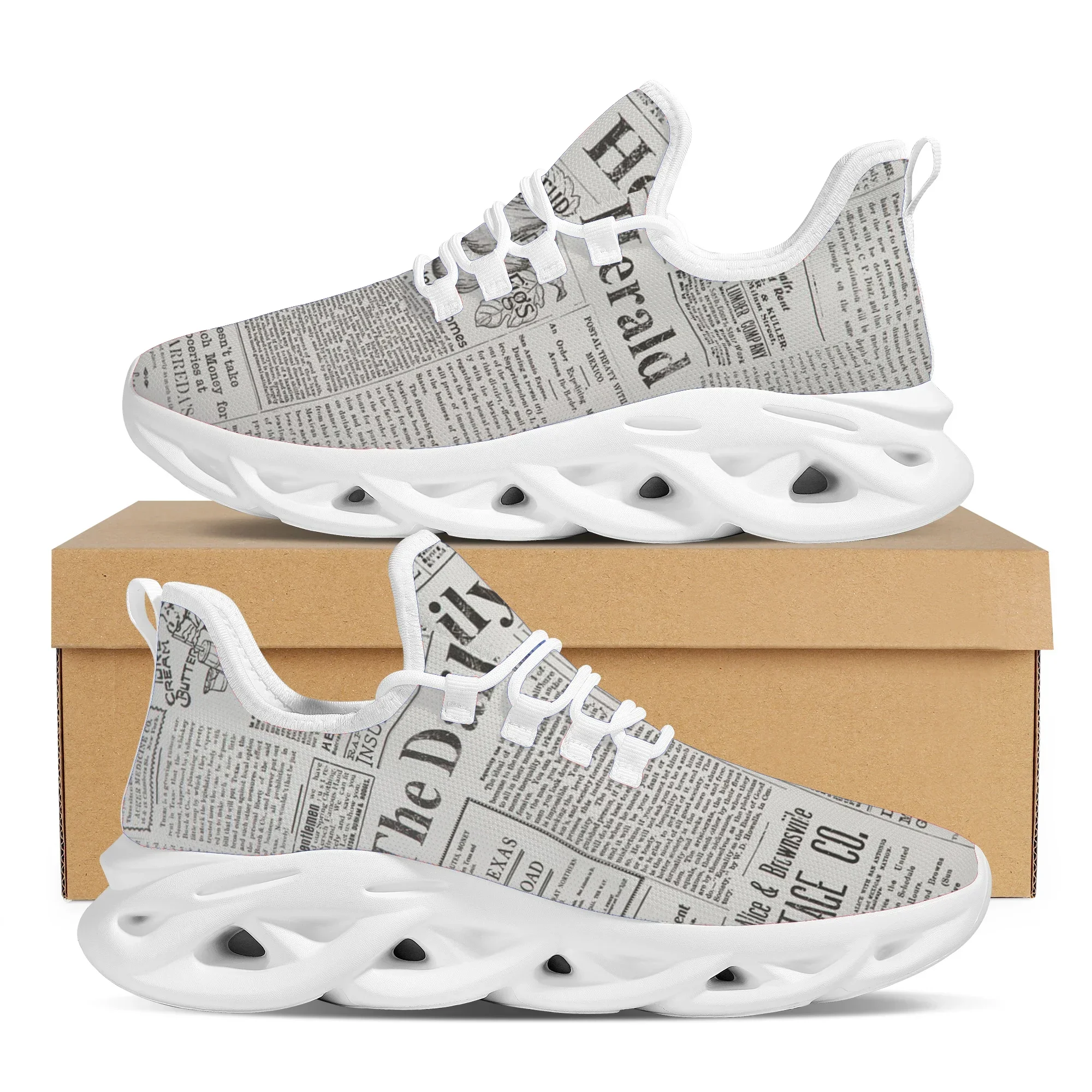 รองเท้าผ้าใบพิมพ์ลายหนังสือพิม - Women Shoes Tennis บทวิจารณ์และราคา