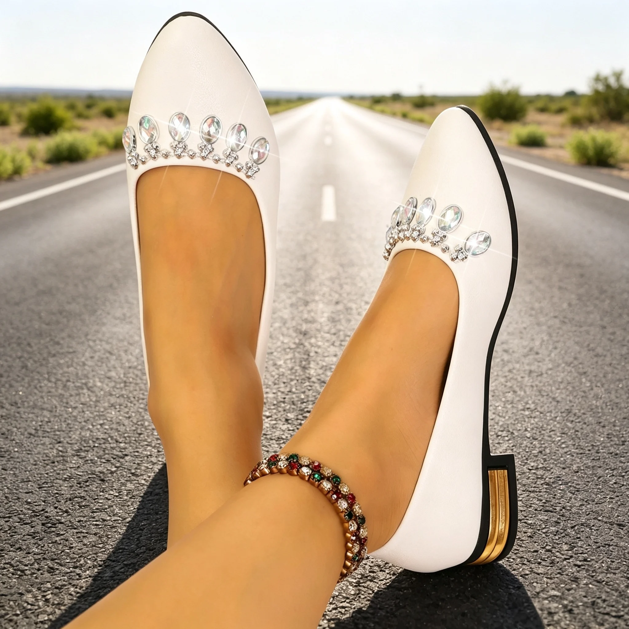 รองเท้าส้นแบนสำหรับผู้หญิง หัว - Women'S Shoes Plus Size บทวิจารณ์และราคา