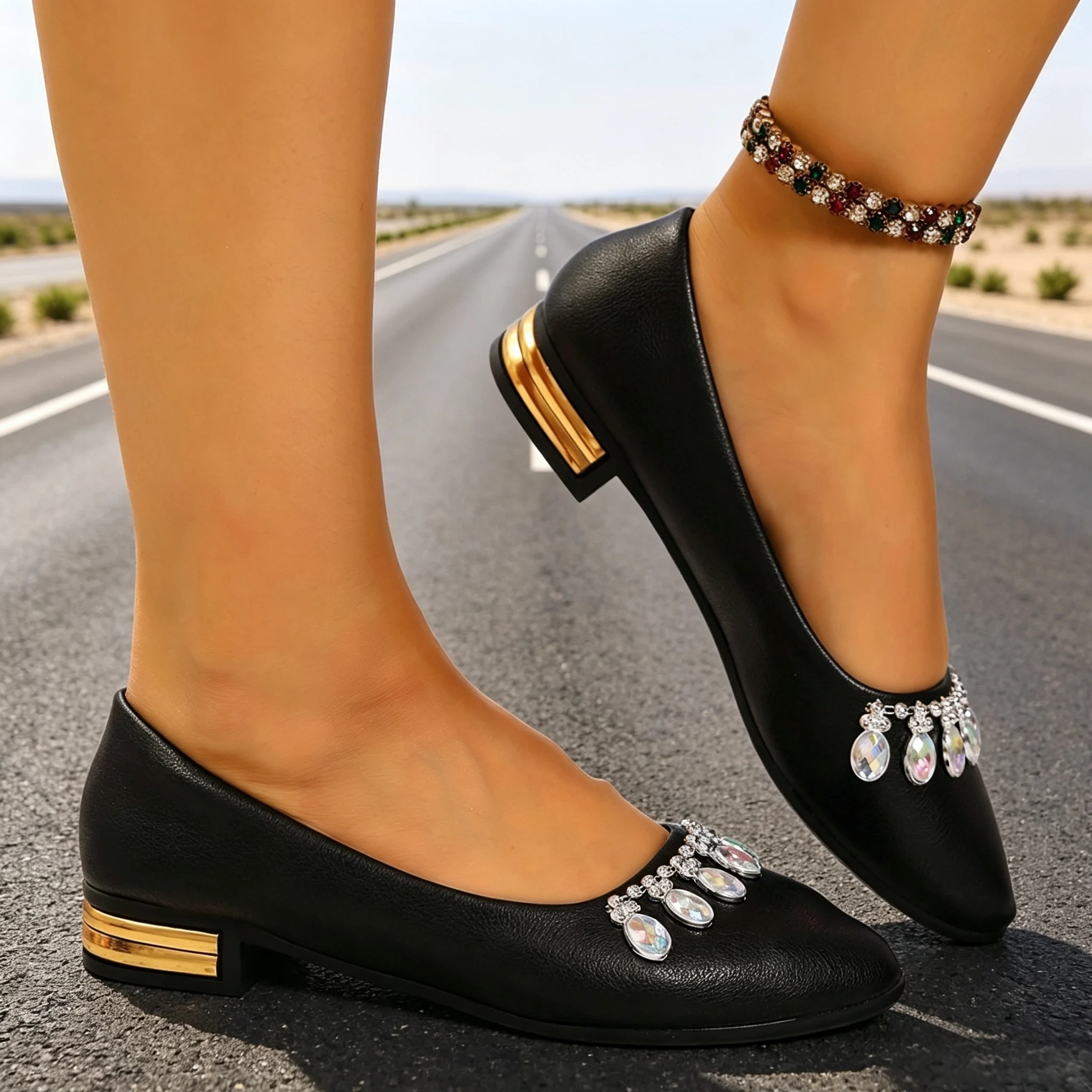 รองเท้าส้นแบนสำหรับผู้หญิง หัว - Women'S Shoes Plus Size บทวิจารณ์และราคา