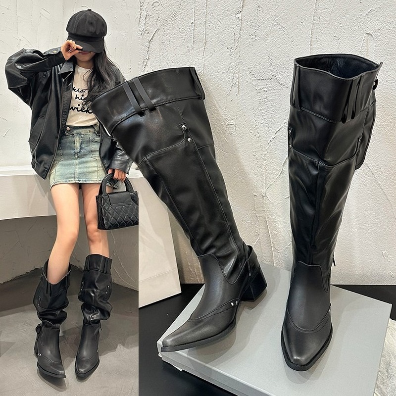 ห่อรองเท้าเดี่ยวสําหรับสตรีฤดู - Block Heel Ankle Boots บทวิจารณ์และราคา