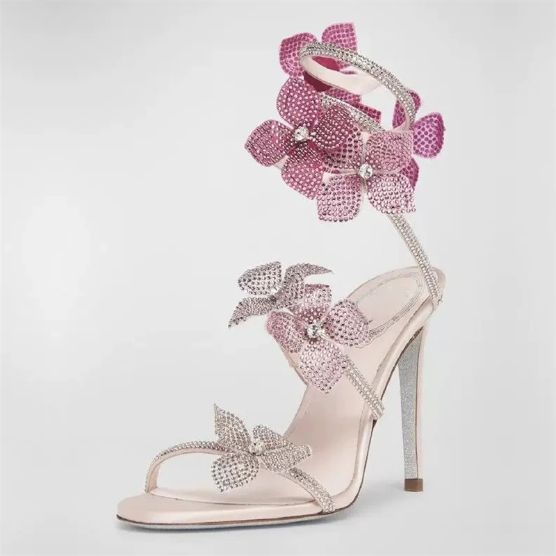 Eilyken เซ็กซี่คริสตัลดอกไม้บา - Gladiator Sandal Women บทวิจารณ์และราคา