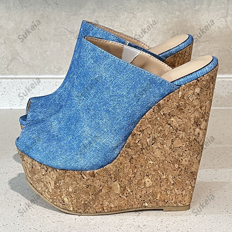 ซูเคียแฮนด์เมดรองเท้าส้นเตี้ยแ - Cork Wedge Sandal บทวิจารณ์และราคา