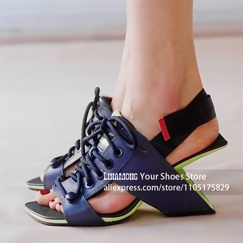รองเท้าส้นสูงทรงเรขาคณิตแบบอสม - Block Heel Ankle Boots บทวิจารณ์และราคา