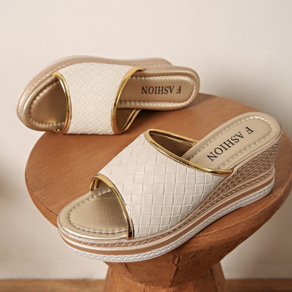 รองเท้าส้นตึกแบบเปิดนิ้วเท้าสำ - Women Shoes Size 7 บทวิจารณ์และราคา