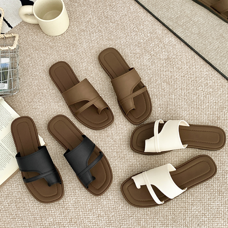 รองเท้าแตะสไลด์แบบสวมสำหรับผู้ - Thong Flat Sandal บทวิจารณ์และราคา