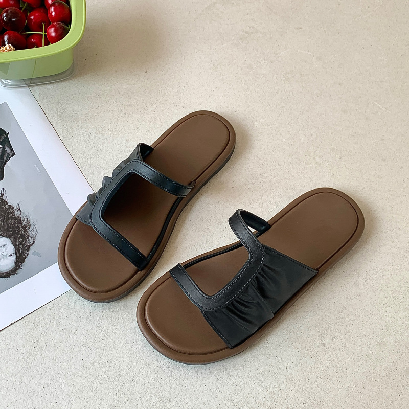 รองเท้าแตะสไลด์แบบสวมสำหรับผู้ - Thong Flat Sandal บทวิจารณ์และราคา