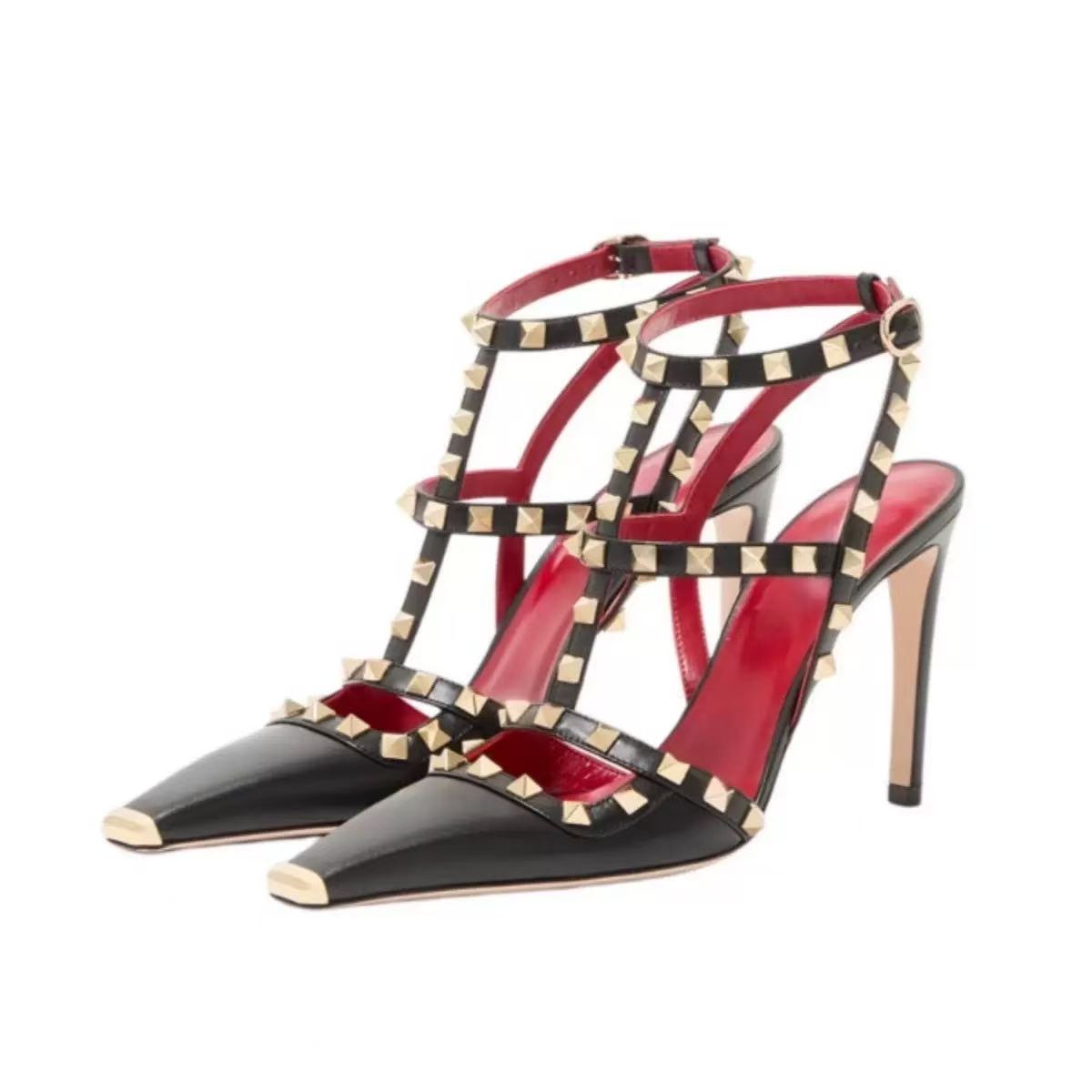 รองเท้าส้นสูงหัวแหลมประดับหมุด - Gladiator Sandal Women บทวิจารณ์และราคา
