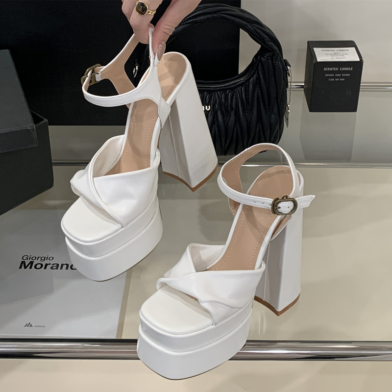 สไตล์ดาวแฟชั่นคู่แพลตฟอร์มWedg - Gladiator Sandal Women บทวิจารณ์และราคา