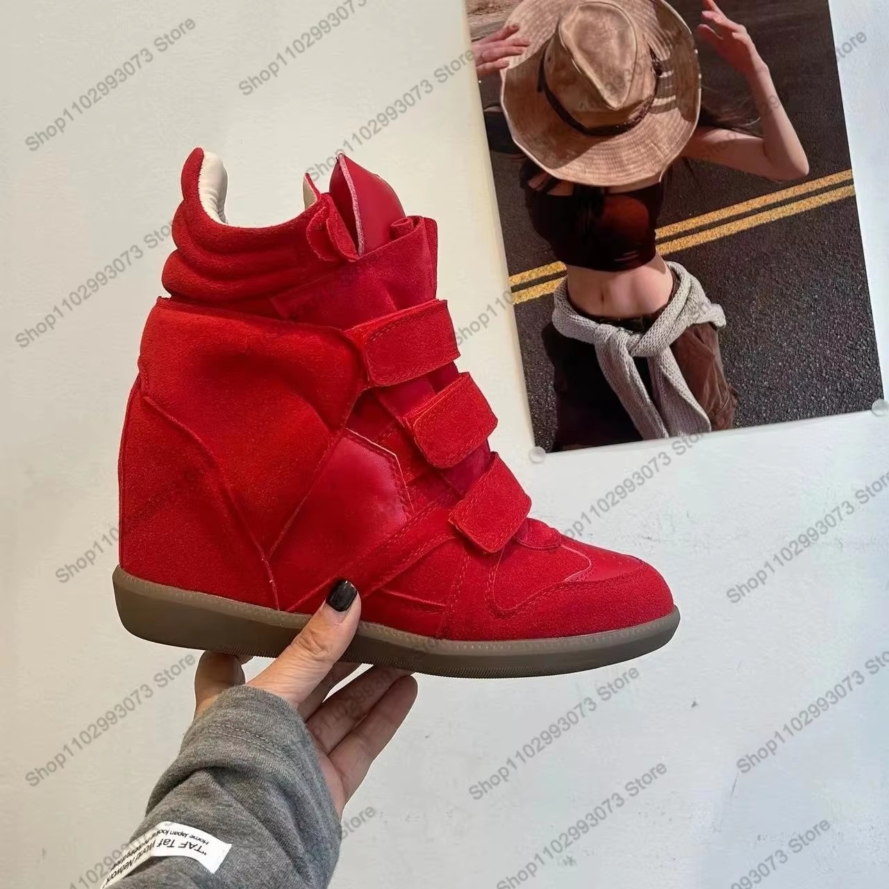 รองเท้าผ้าใบหุ้มข้อส้นลิ่มซ่อน - Block Heel Ankle Boots บทวิจารณ์และราคา