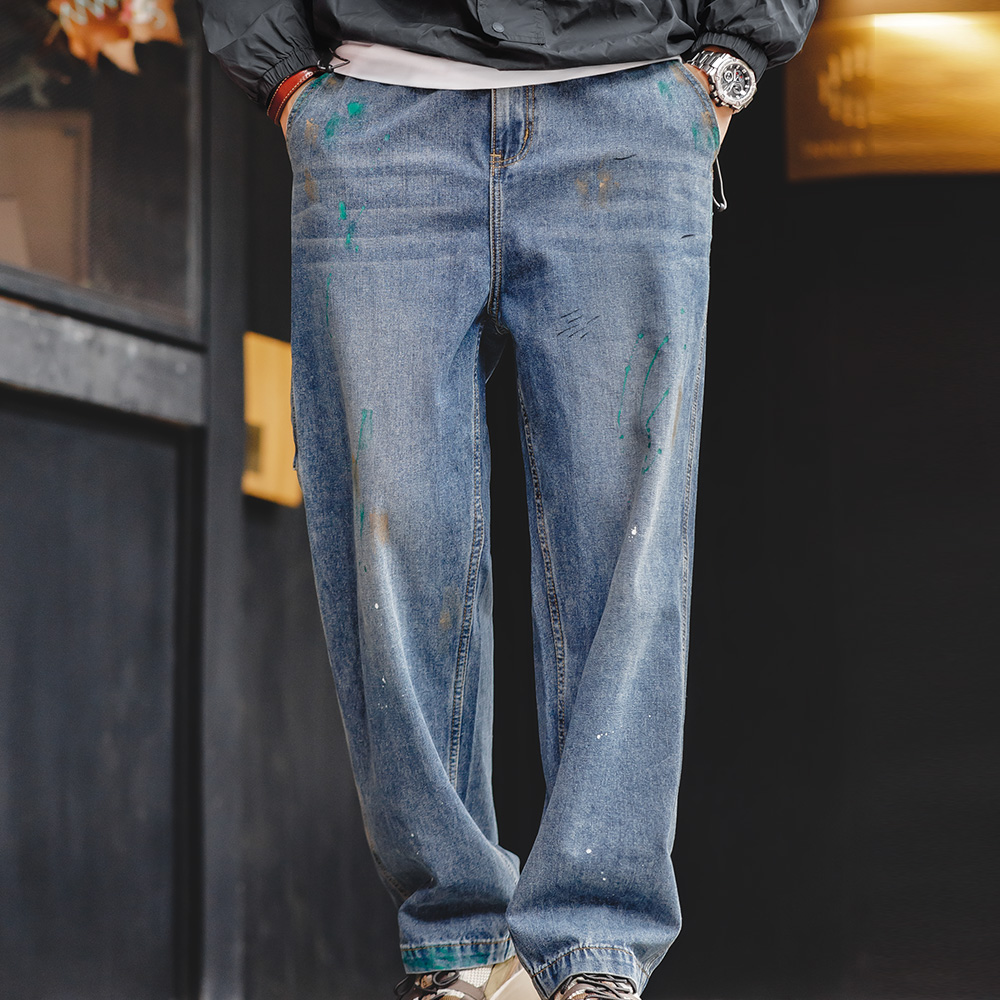 Maden Light Blue Splash-Ink Gr - Levis Jeans 501 บทวิจารณ์และราคา